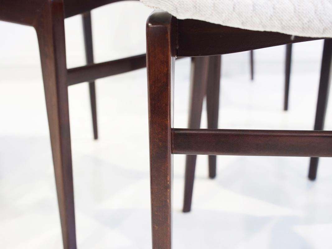 Set Of Six Italian Wooden Dining Chairs, 1950's photo vintage
