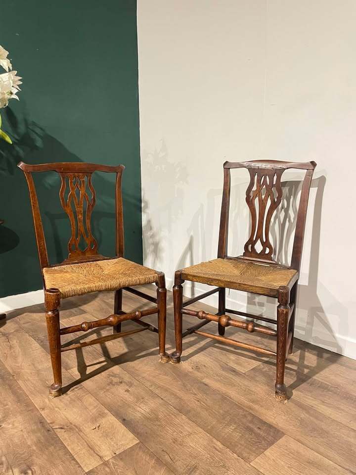 Near Pair Of Victorian Oak Chairs photo furniture