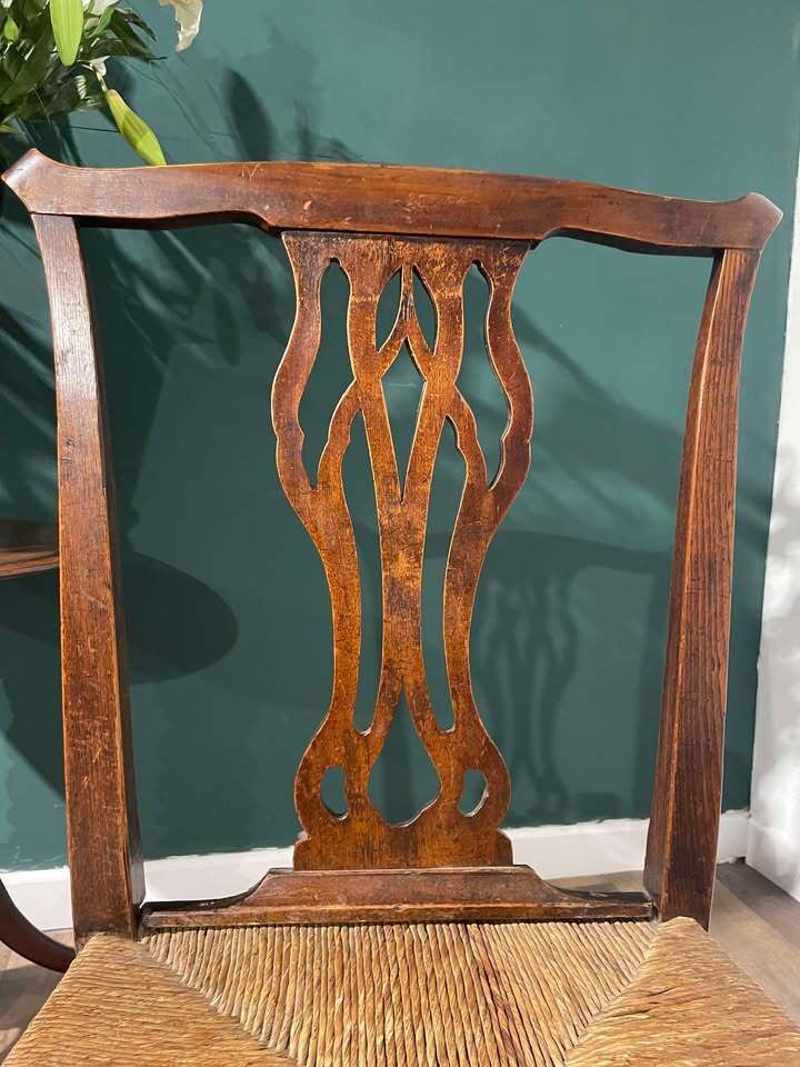 269.0 Near Pair Of Victorian Oak Chairs photo