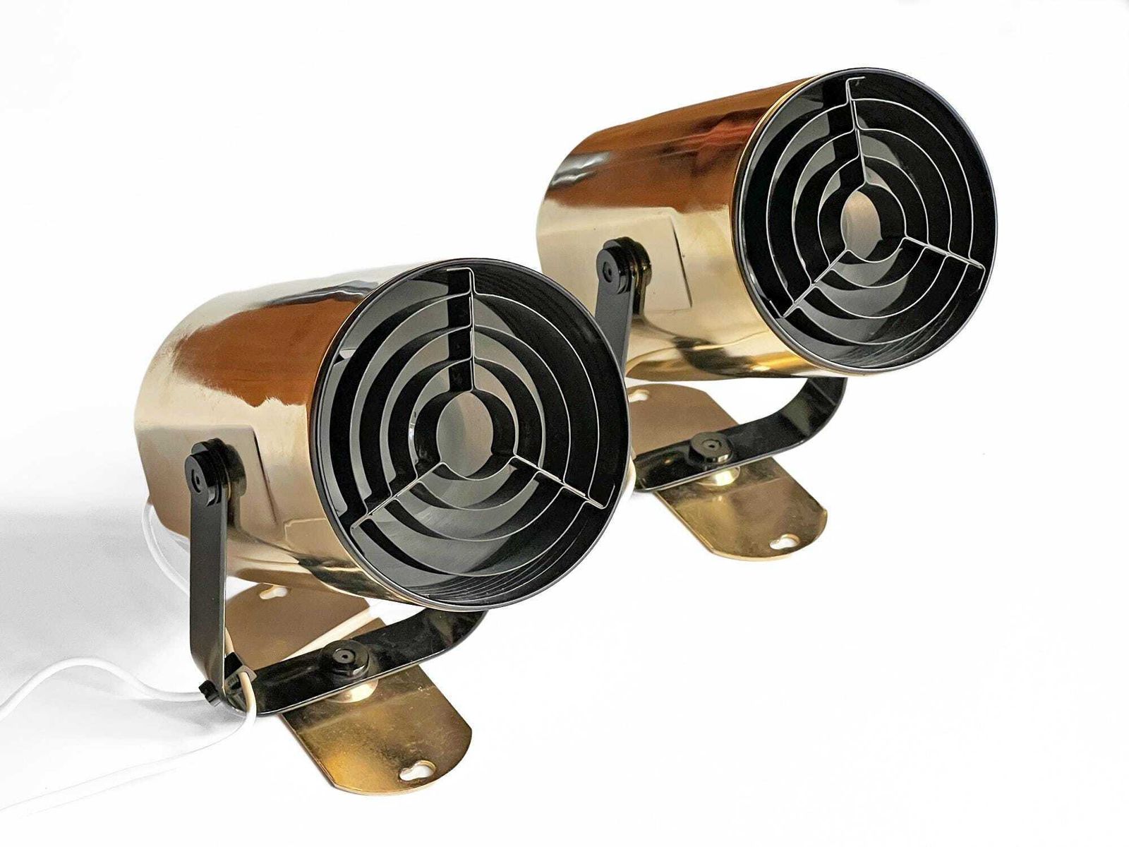 Pair Of Golden Wall Lights "Orion" By Per Sundstedt For Kosta Lampan. Sweden 1970s photo Lighting