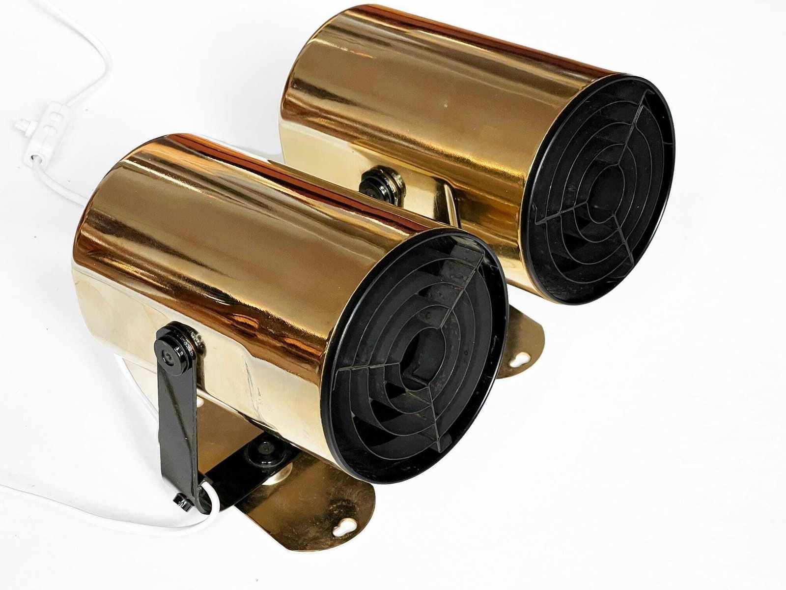 photo for sale Pair Of Golden Wall Lights "Orion" By Per Sundstedt For Kosta Lampan. Sweden 1970s