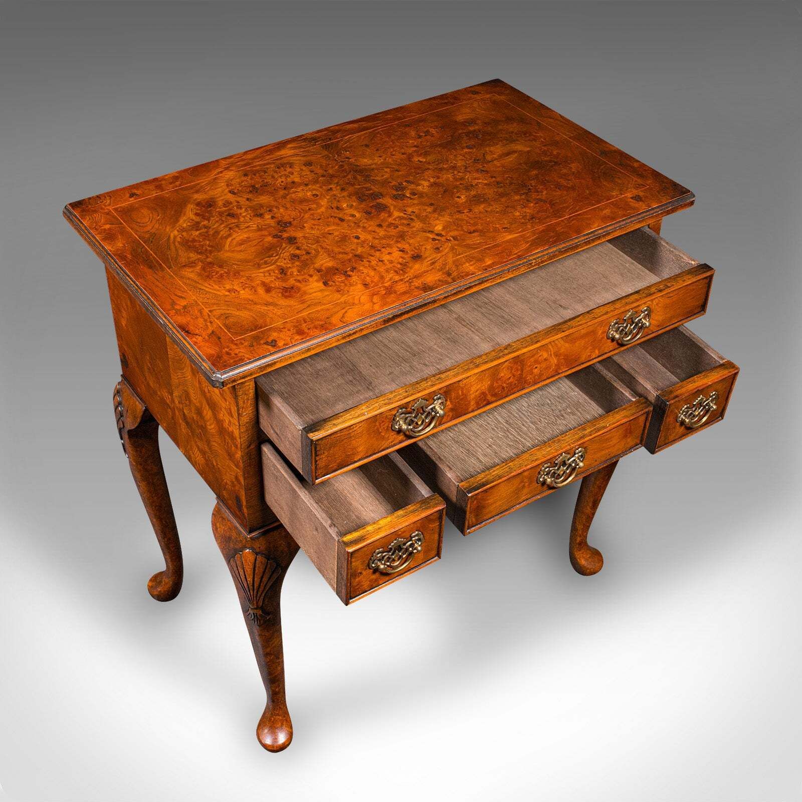 Vintage Georgian Revival Side Table, English, Walnut, Lowboy, Reception, Hallway photo buy