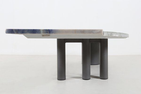 photo furniture Sculptural Coffee Table In Marble And Stone By Pia Manu, 1970s