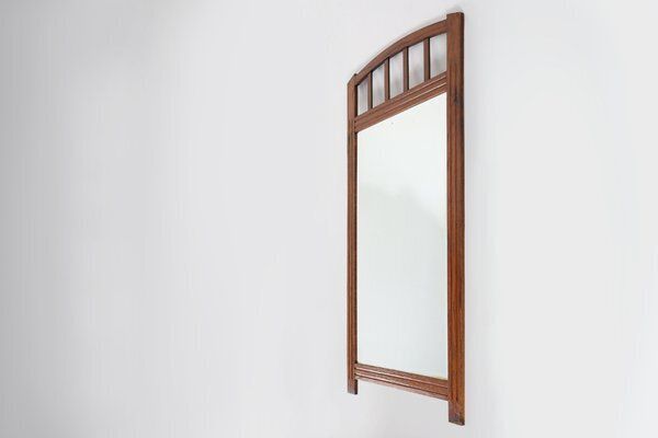 Art Deco Mirror In Wood With Facet Cut Mirror, 1930s photo furniture