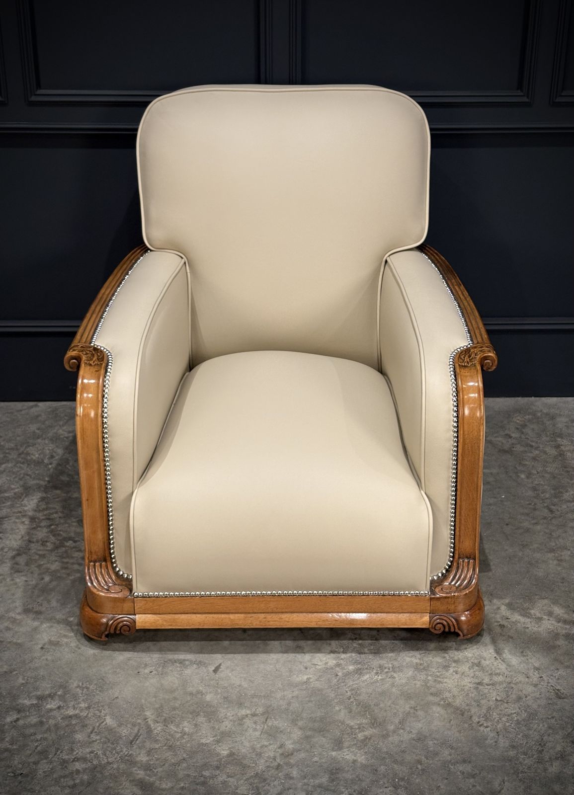 Art Deco Walnut & Leather 3 Piece Suite photo Furniture