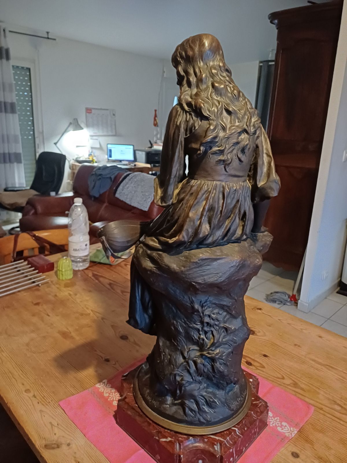 Art Bronze Paul Eugéne Mengin Fondeur Susse "Mandolin Player" photo