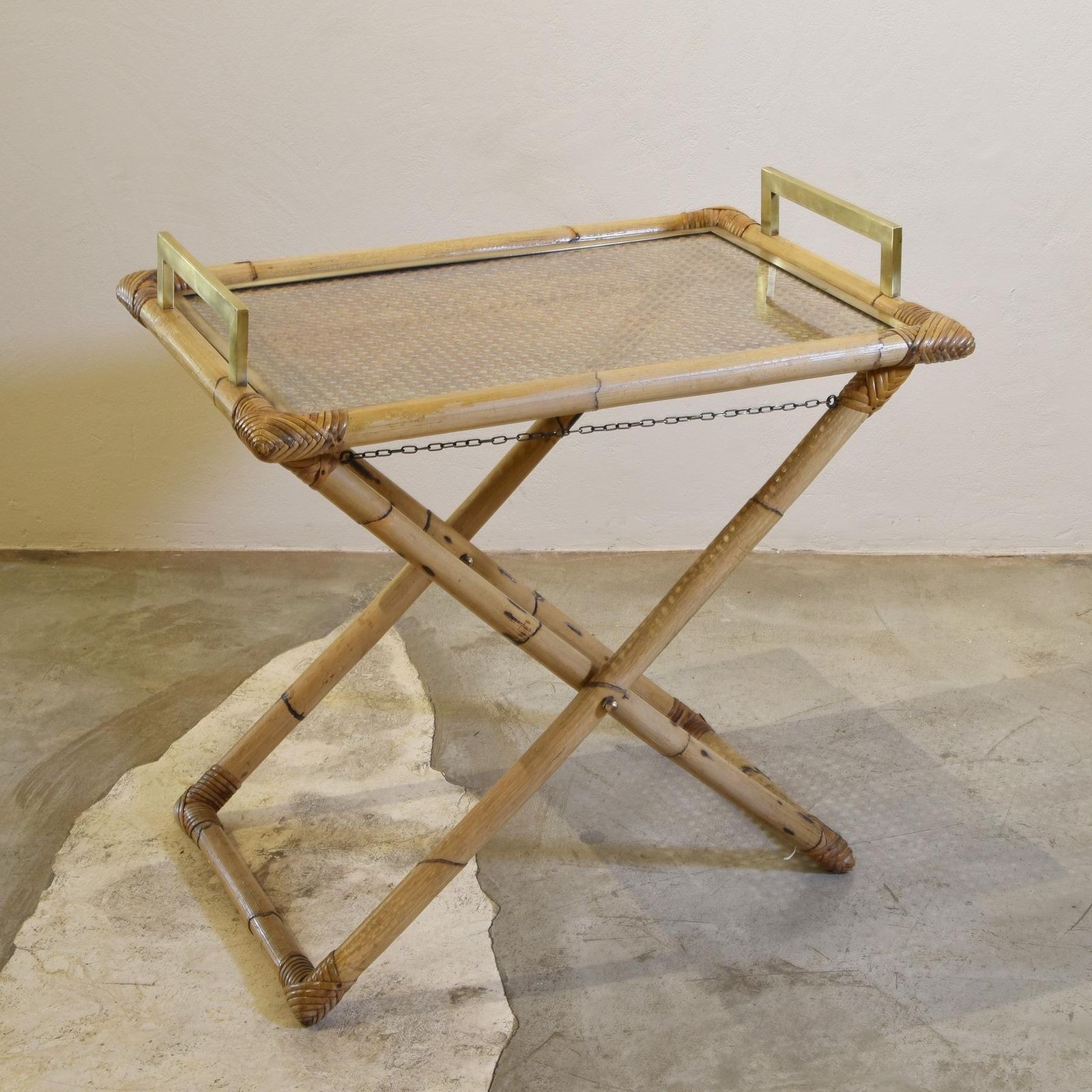 Tito Agnoli Bamboo Trolley Bar Late Sixties photo for sale