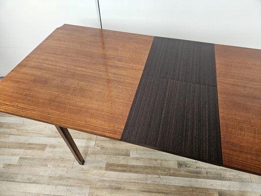 photo vintage Scandinavian Style Extendable Teak Dining Table, 1970s