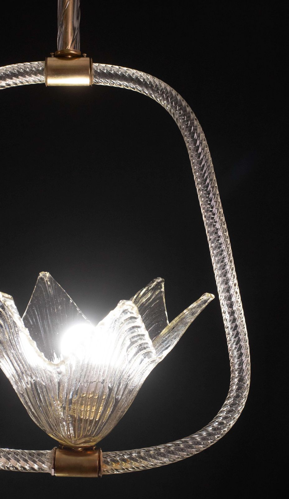 Elegant Art Decò Barovier And Toso Chandelier, 1940s photo vintage