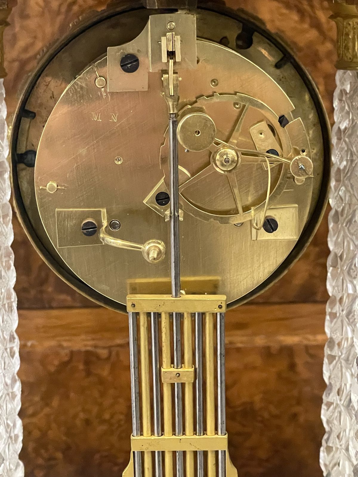 Home Decor A Fine French Charles X Ormolu And Cut Crystal Portico Mantle Clock photo