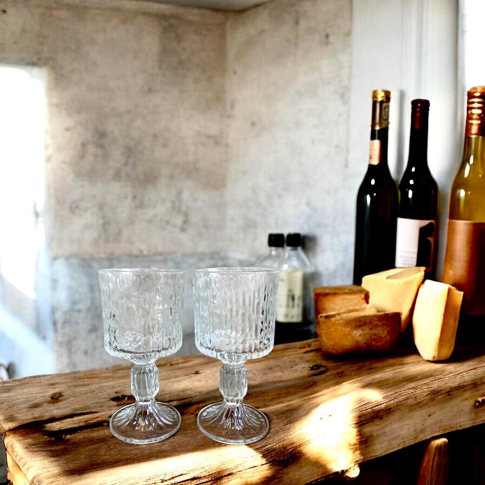 Vintage Retro Mcm Sherry Glasses, Set Of 5 , Bark Glass, Siesta By Ravenhead Housewarming Gift, New Home Gift photo vinterior