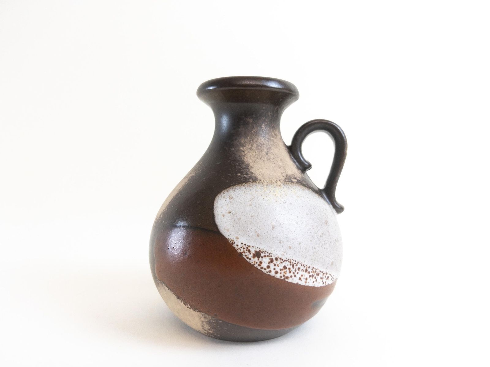 West German Pottery   Ceramic Vase By Scheurich Keramik   Form 495 16   Brown, Earthy   Coppery West German Vase photo vinterior
