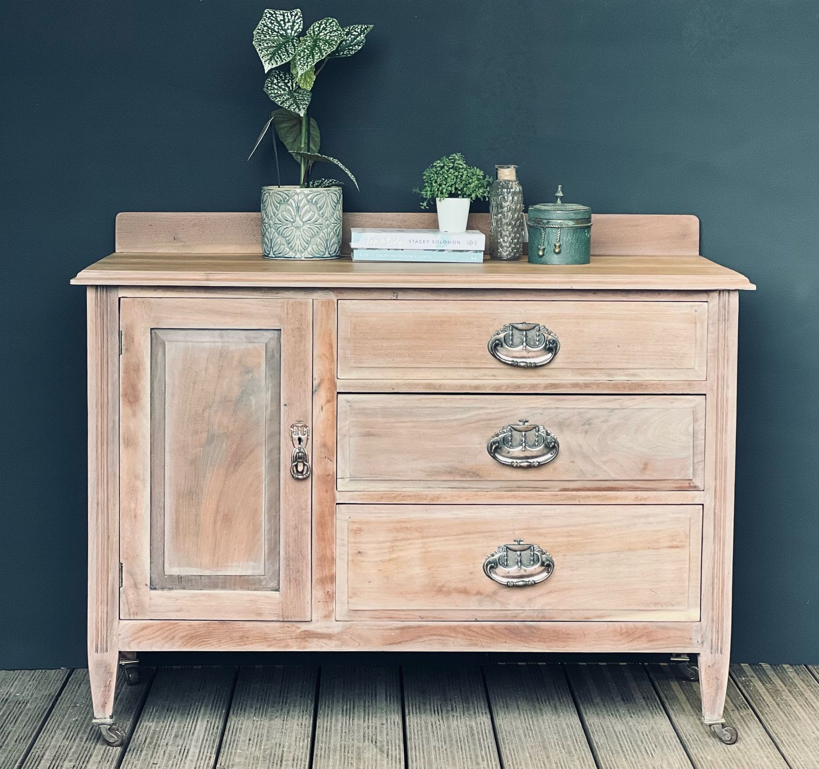 Paintwashed Wood Chest Of Drawers photo Furniture