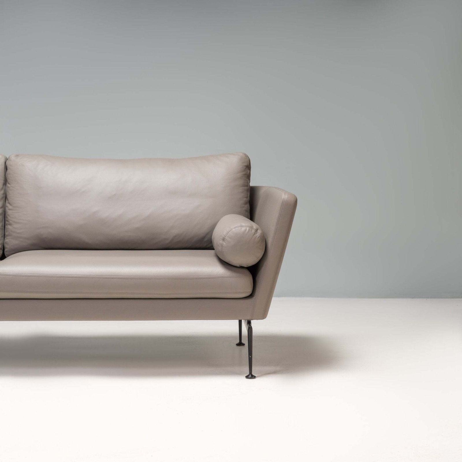 Vitra By Antonio Citterio Grey Leather Suita Three Seat Sofa, 2021 photo vinterior