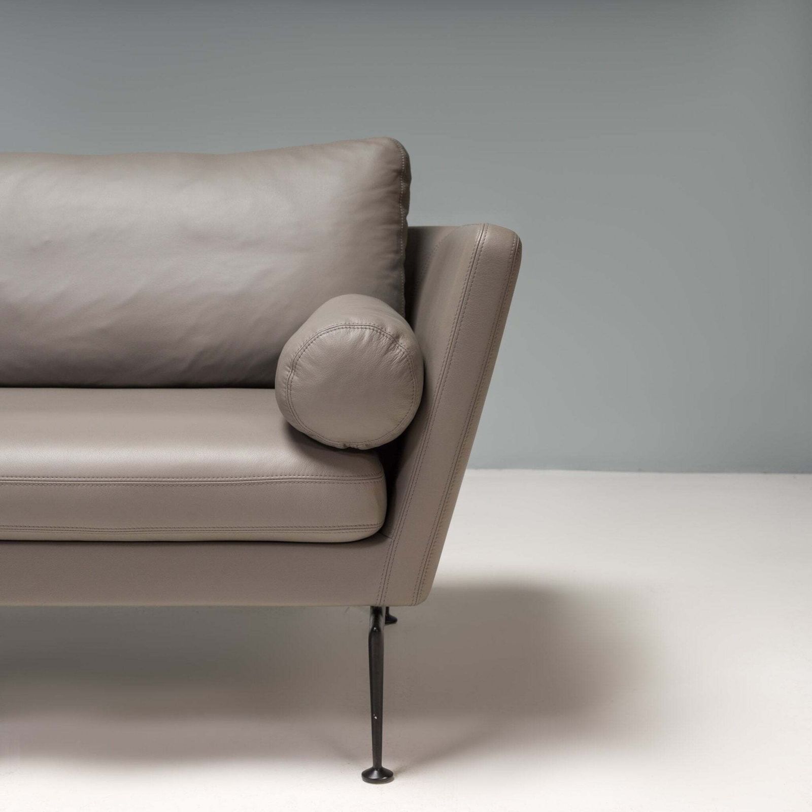 Vitra By Antonio Citterio Grey Leather Suita Three Seat Sofa, 2021 photo buy