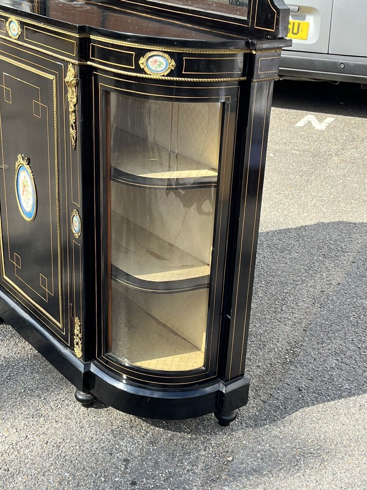 Victorian French Empire Credenza With French Porcelain Plaques And Ormolu. photo buy