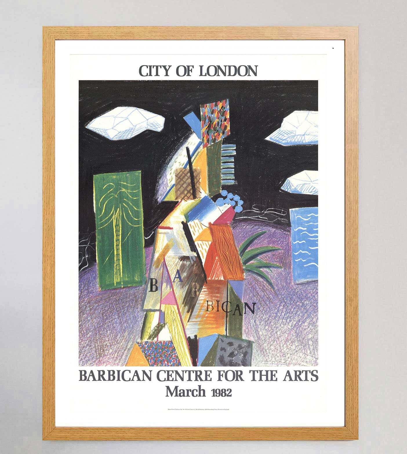 David Hockney   Barbican Centre For The Arts   City Of London Original Vintage Poster photo Art