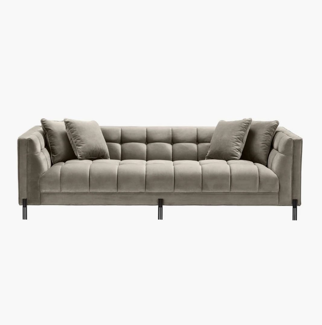 Eichholtz Sienna Sofa Greige Velvet