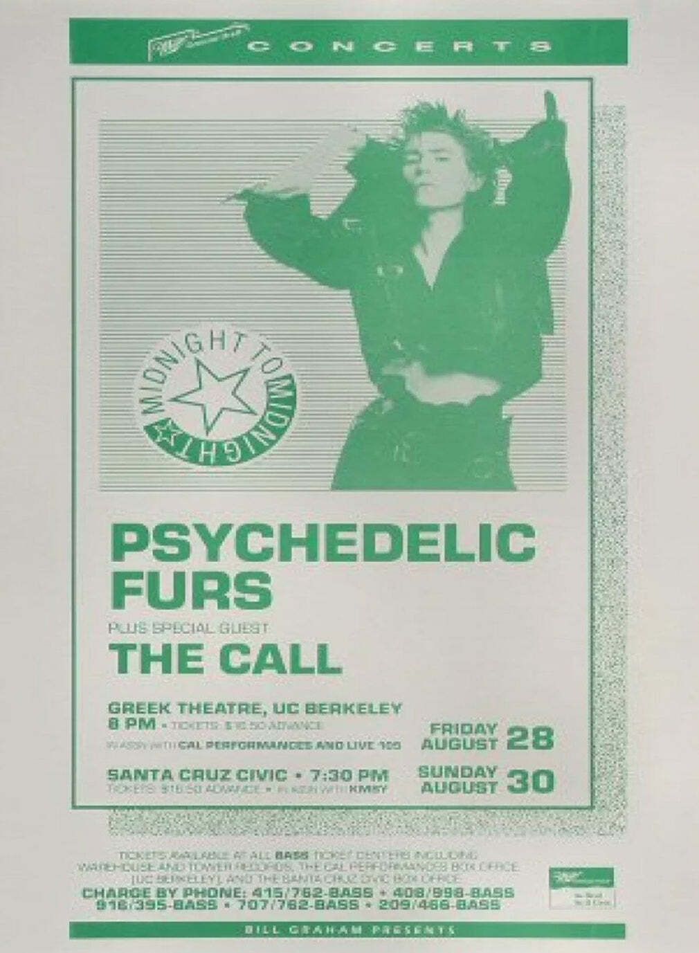 Psychedelic Furs   The Greek Theatre Original Vintage Poster