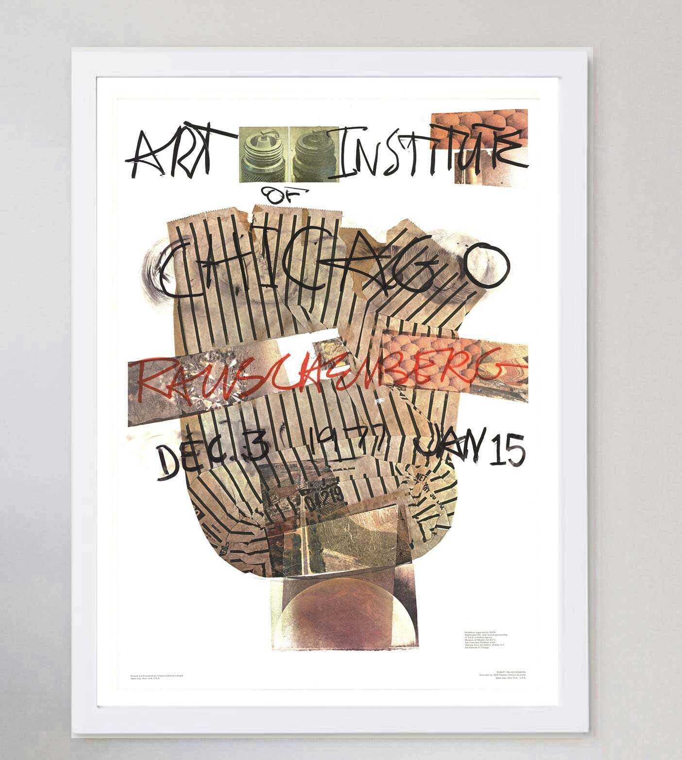 Robert Rauschenberg   Art Institute Of Chicago  , Original Vintage Poster photo for sale
