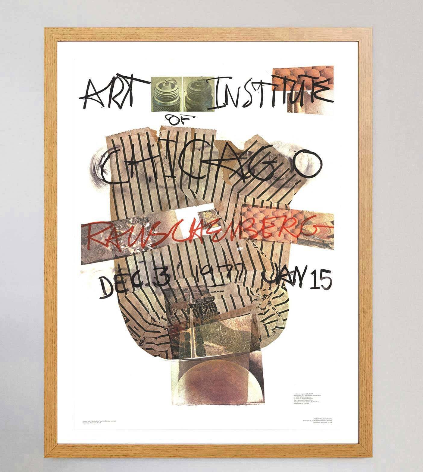 Robert Rauschenberg   Art Institute Of Chicago  , Original Vintage Poster photo Art
