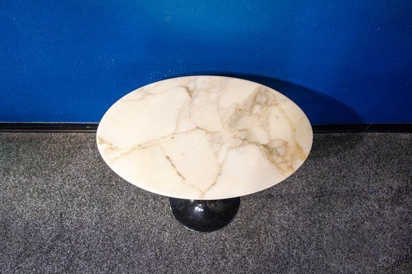 Tulip Ovale Salontafel Met Marmeren Blad Door Eero Saarinen Voor Knoll International, Jaren 1980 photo for sale