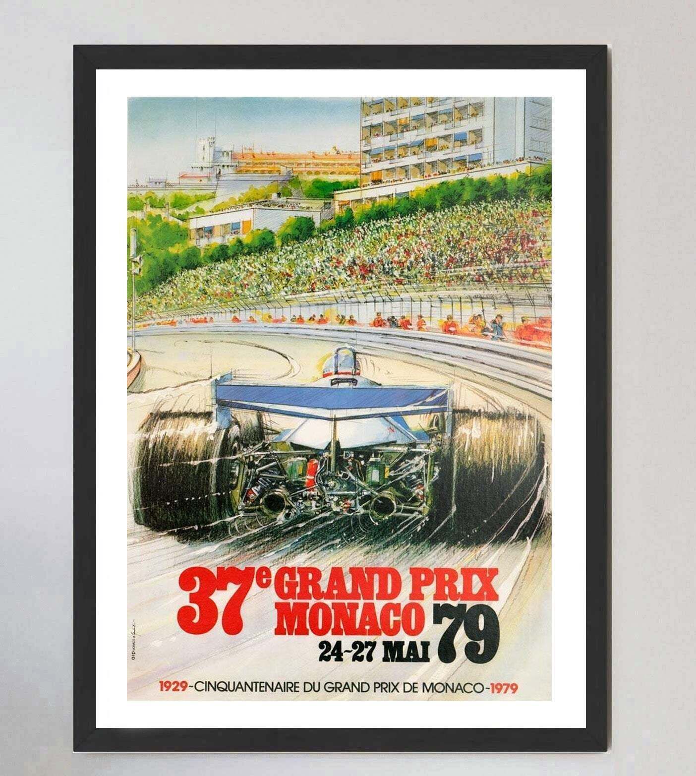1979 Monaco Grand Prix ,  Original Vintage Poster photo furniture