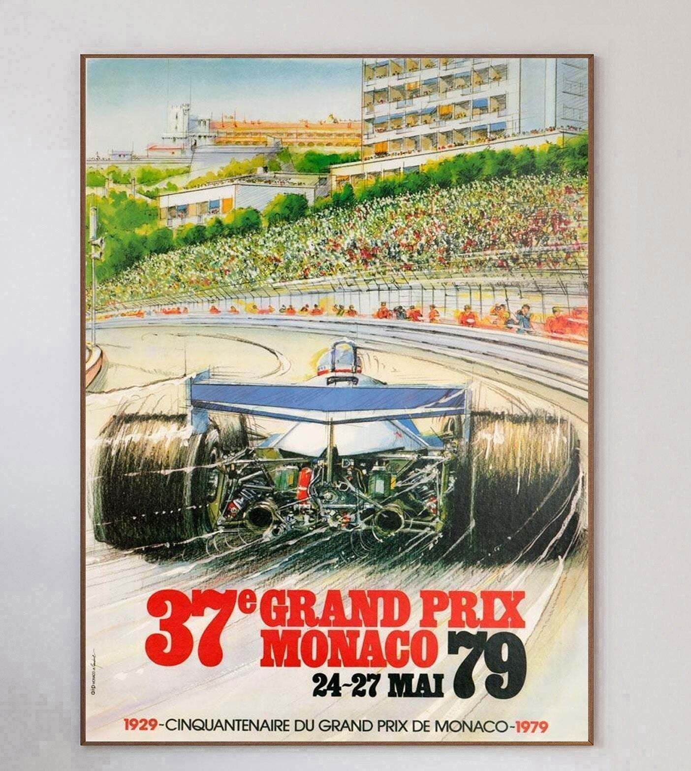 1979 Monaco Grand Prix ,  Original Vintage Poster photo 689.0