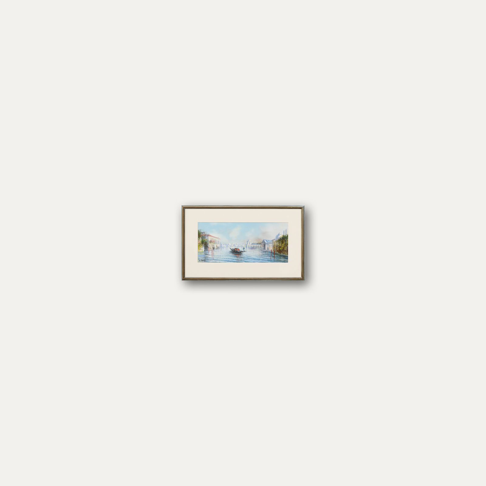 Maria Gianni (1873 1956) Framed Gouache, Gondola On The Lido photo buy