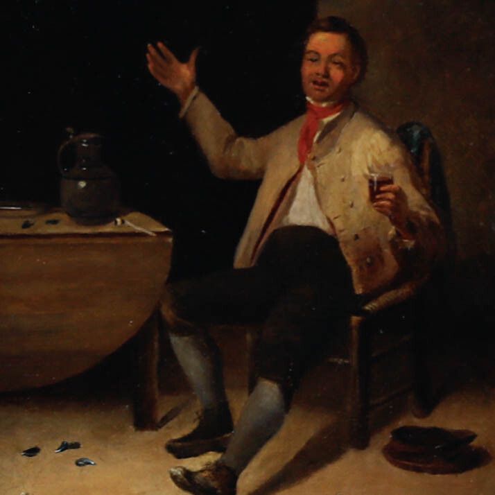 Dutch School 19th Century Oil A Merry Tavern Drinker photo Art