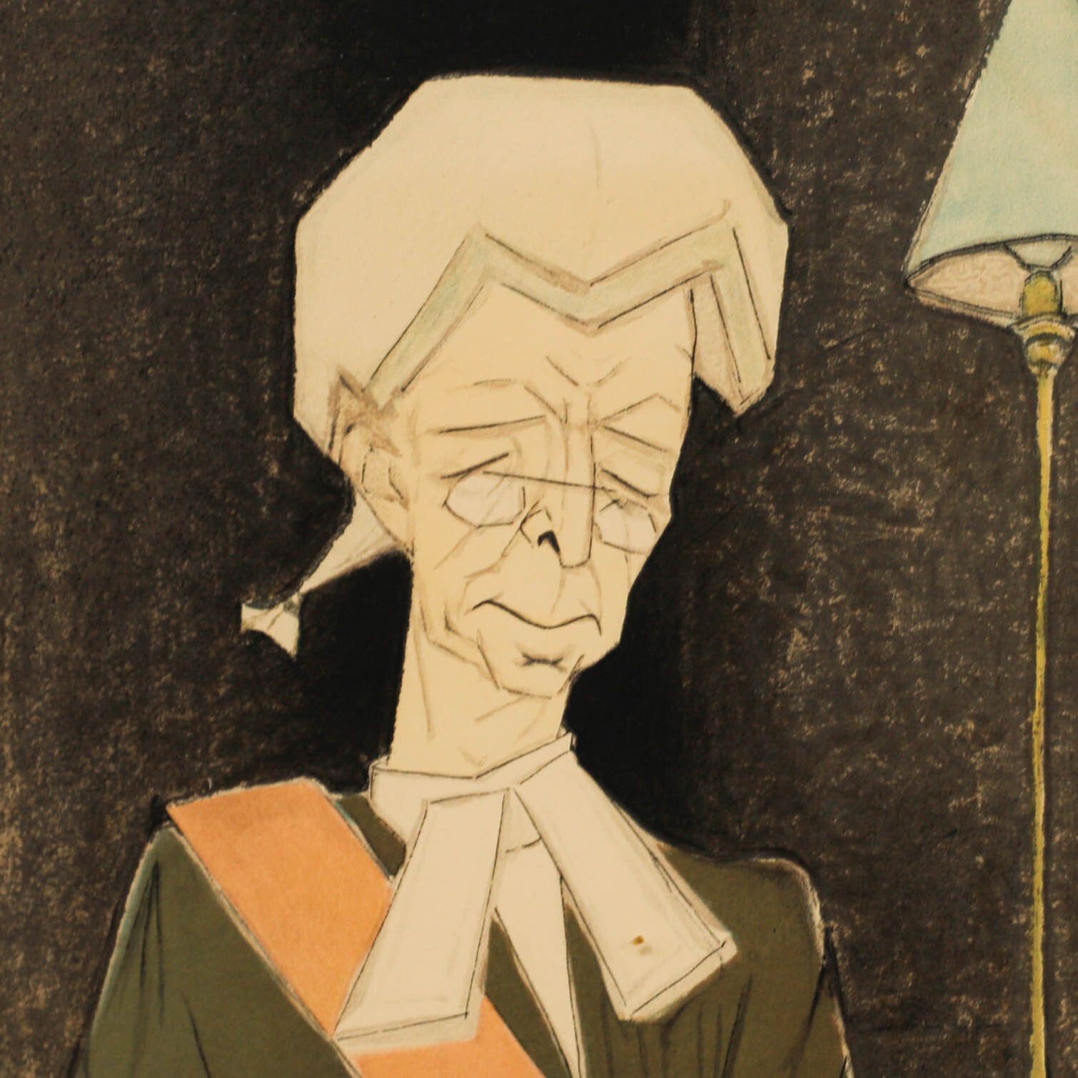 Edmond Xavier Kapp (1890 1978) 1924 Silkscreen, The Hon. Mr Justice Avory photo Art