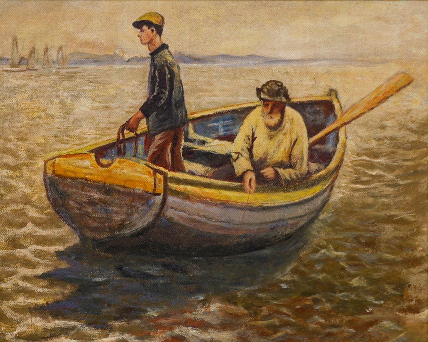 After Harold Harvey Framed 20th Century Oil, In The Whiting Ground photo furniture