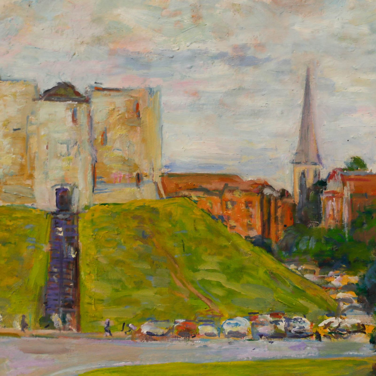 Simon Goldberg (1916 2002) 2000 Oil, Clifford's Tower, York photo Art