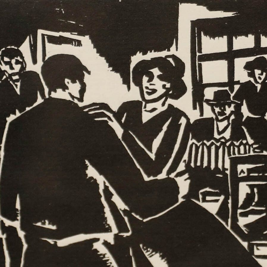 Frans Masereel (1889 1972) Framed Woodcut, Man's Passion No.16 photo Art