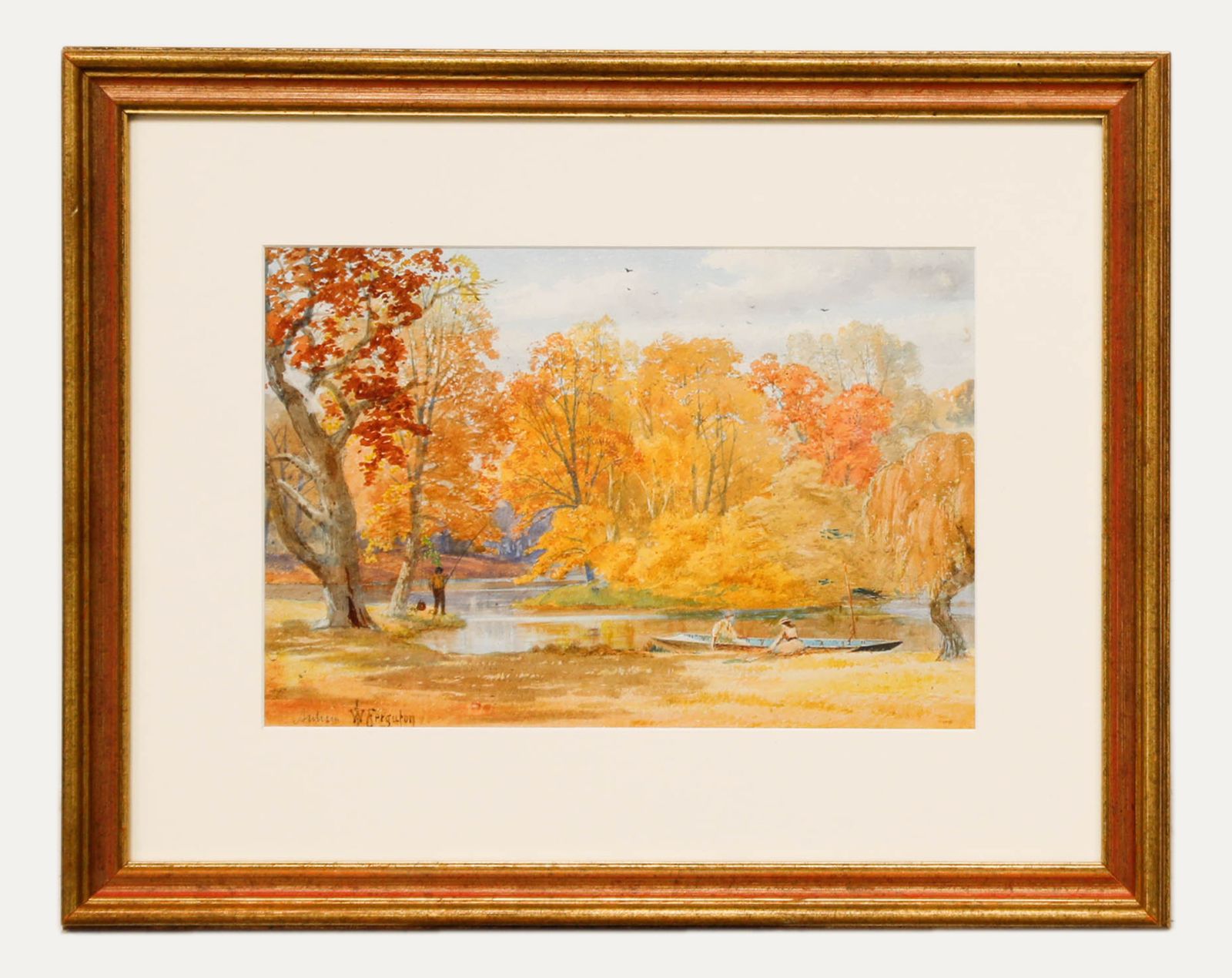 William J. Ferguson (Fl.1849 1886) Framed Watercolour, Autumn Tints