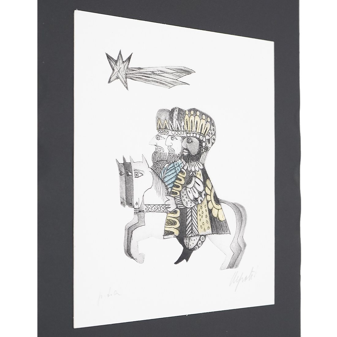 Colour Screen Print “The Three Wise Men” By Emanuele Luzzati, 1980s photo 375.0