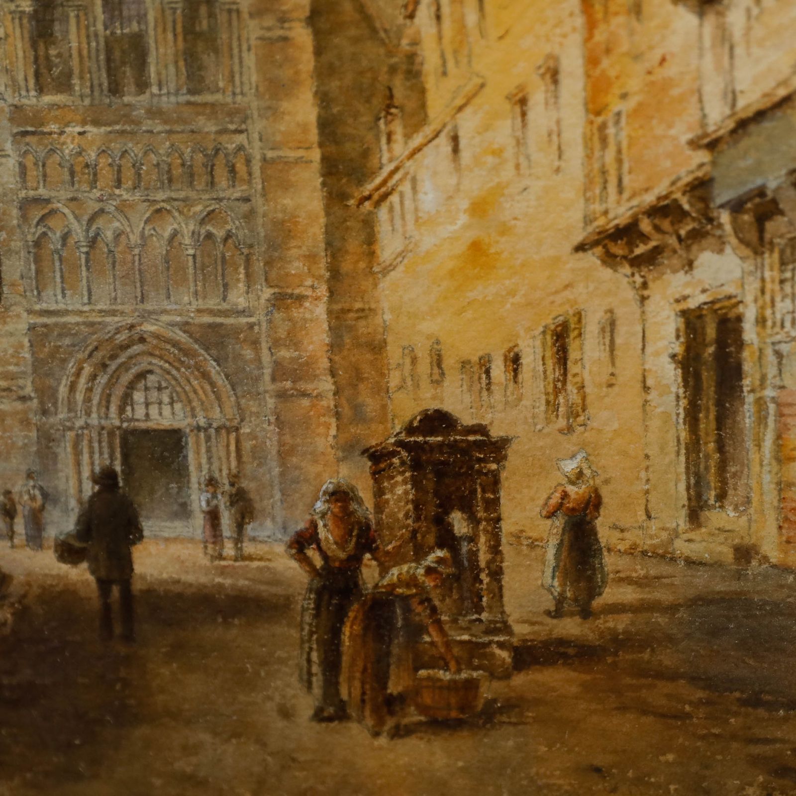 H. C. Sylvester Framed 1904 Watercolour, Cathedral Of Saint Pierre De Lisieux photo 164.0
