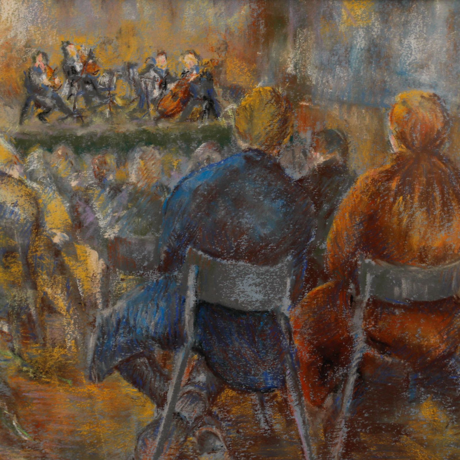 Pat Arthur Framed 20th Century Pastel, The Recital photo Art