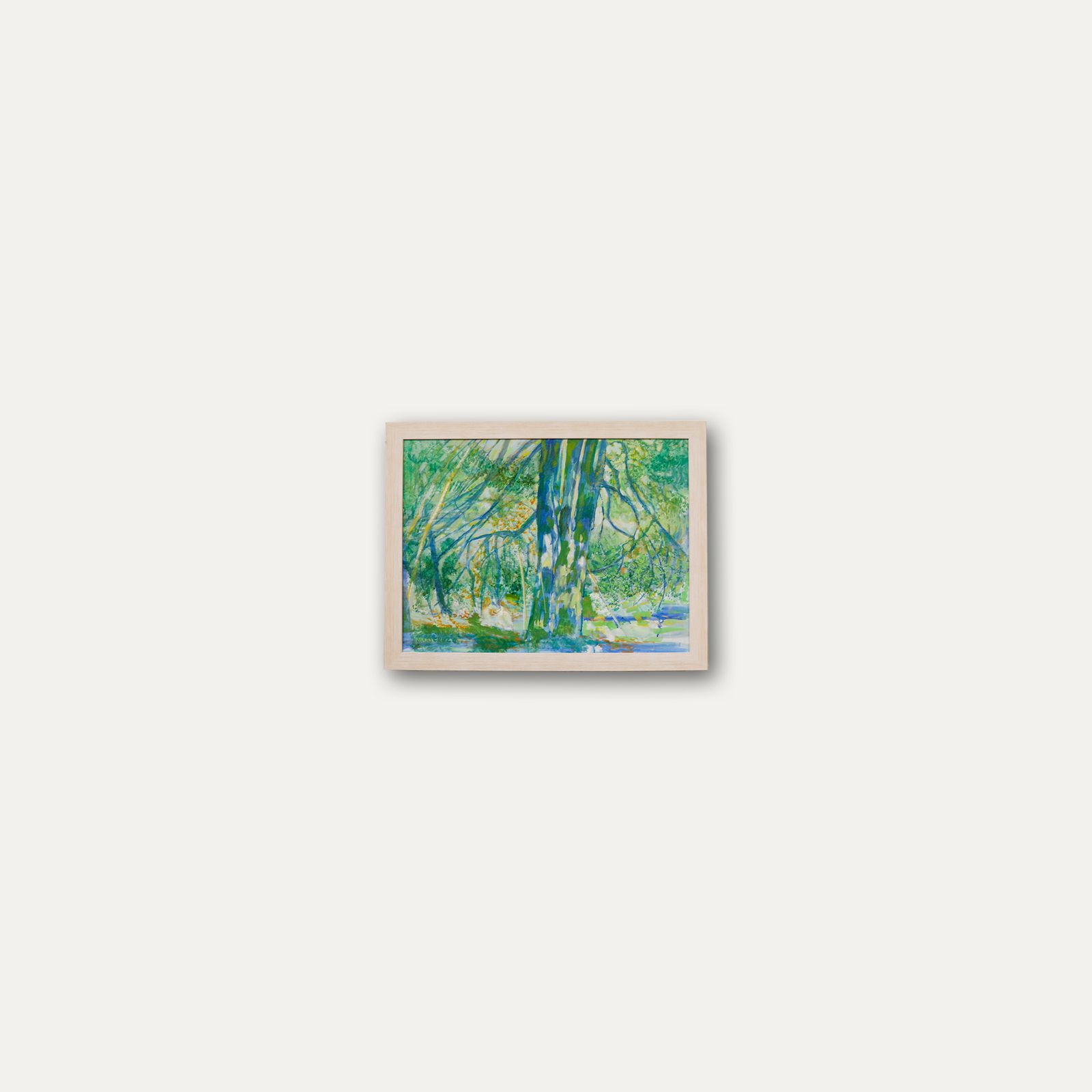 Mary Chugg (1935 2024) Framed Contemporary Oil, Sunlight & Trees photo buy