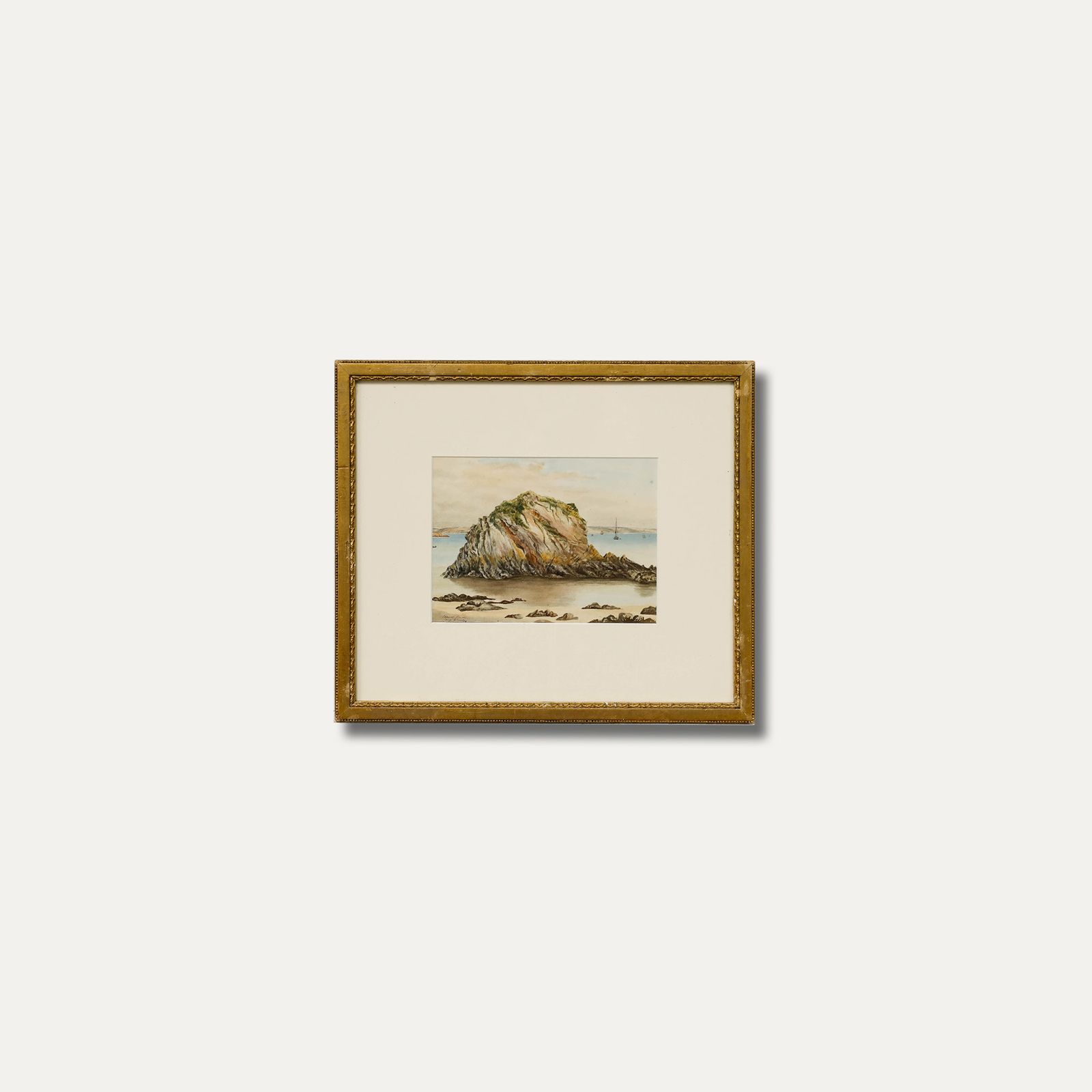 1835 Watercolour The Goscar Rock, Tenby photo buy