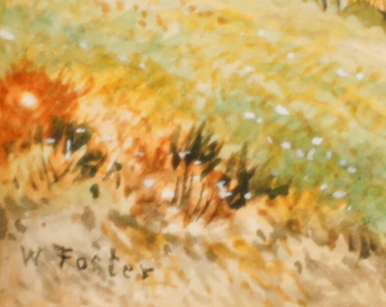 W. Foster Late 19th Century Watercolour, Farming Couple  & Their Livestock photo vinterior