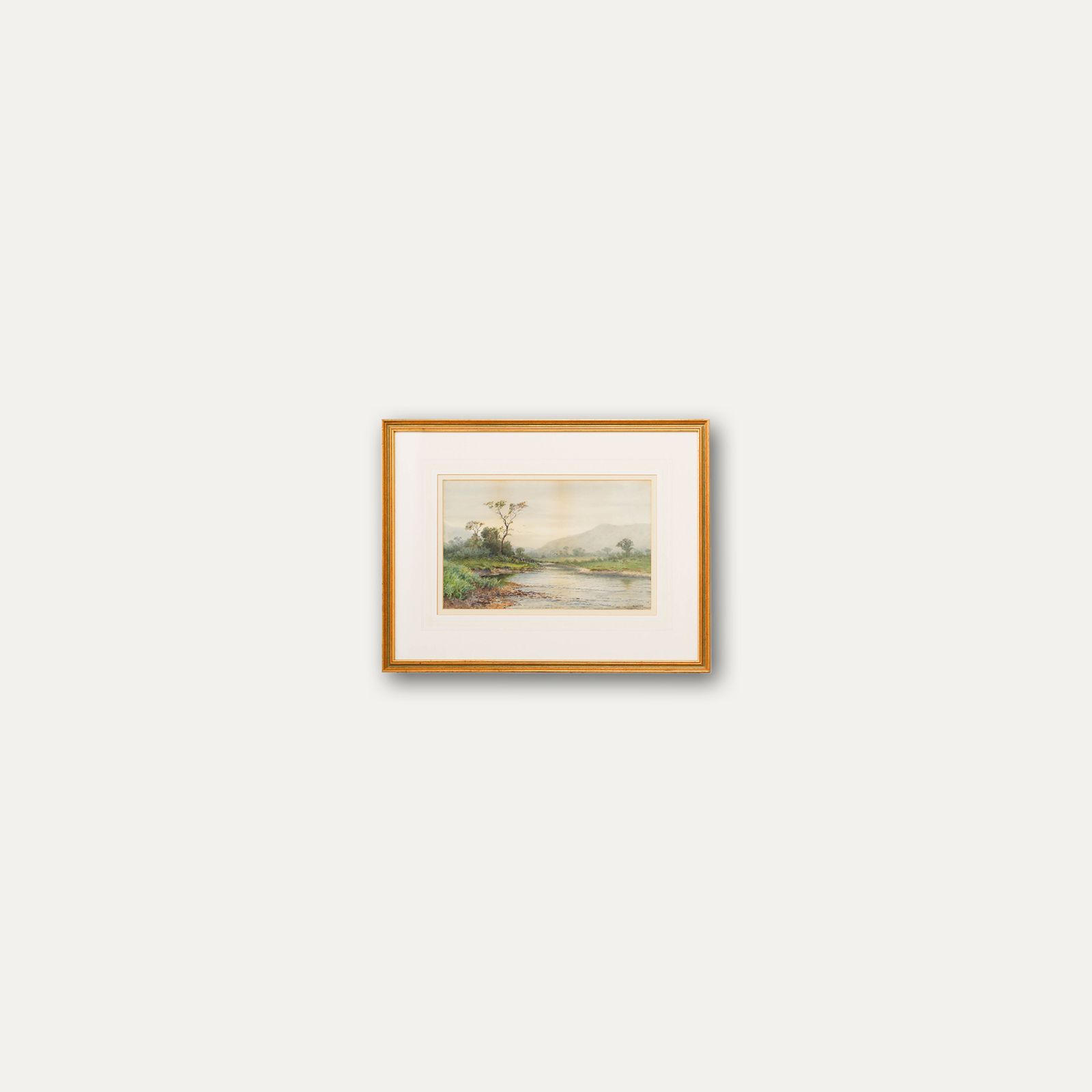 George Barker (1858 1911) Framed Watercolour, Valley Landscape photo buy