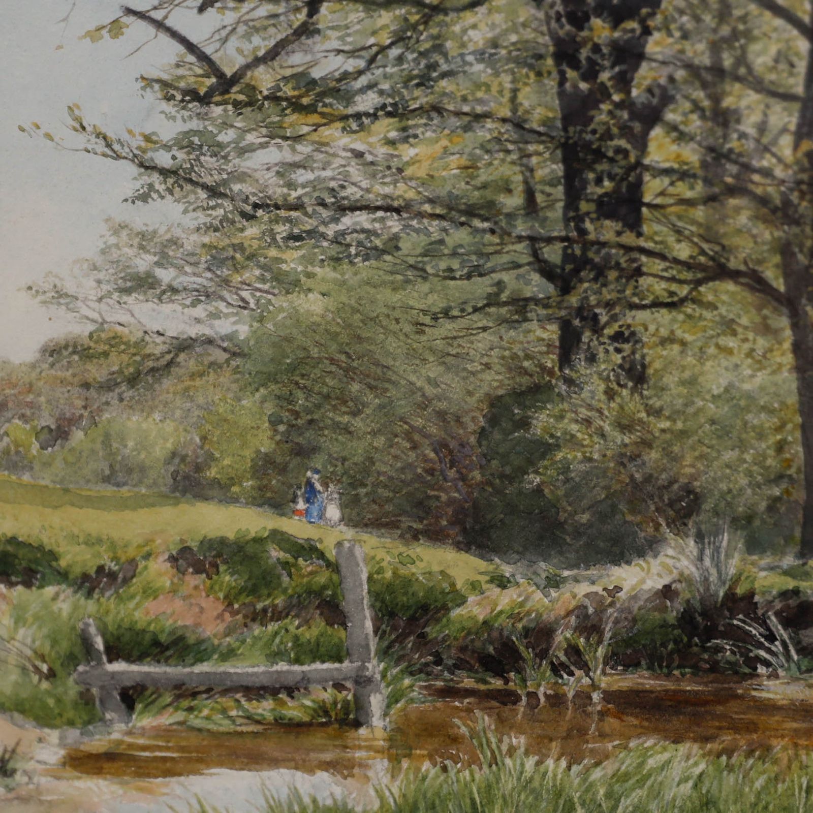 G. Davidson Framed Late 19th Century Watercolour, On The Woodland Boundary photo 181.0