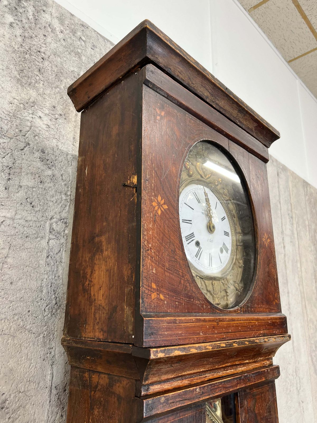 Haute Savoie Hand Decorated Grandfather Clock photo for sale