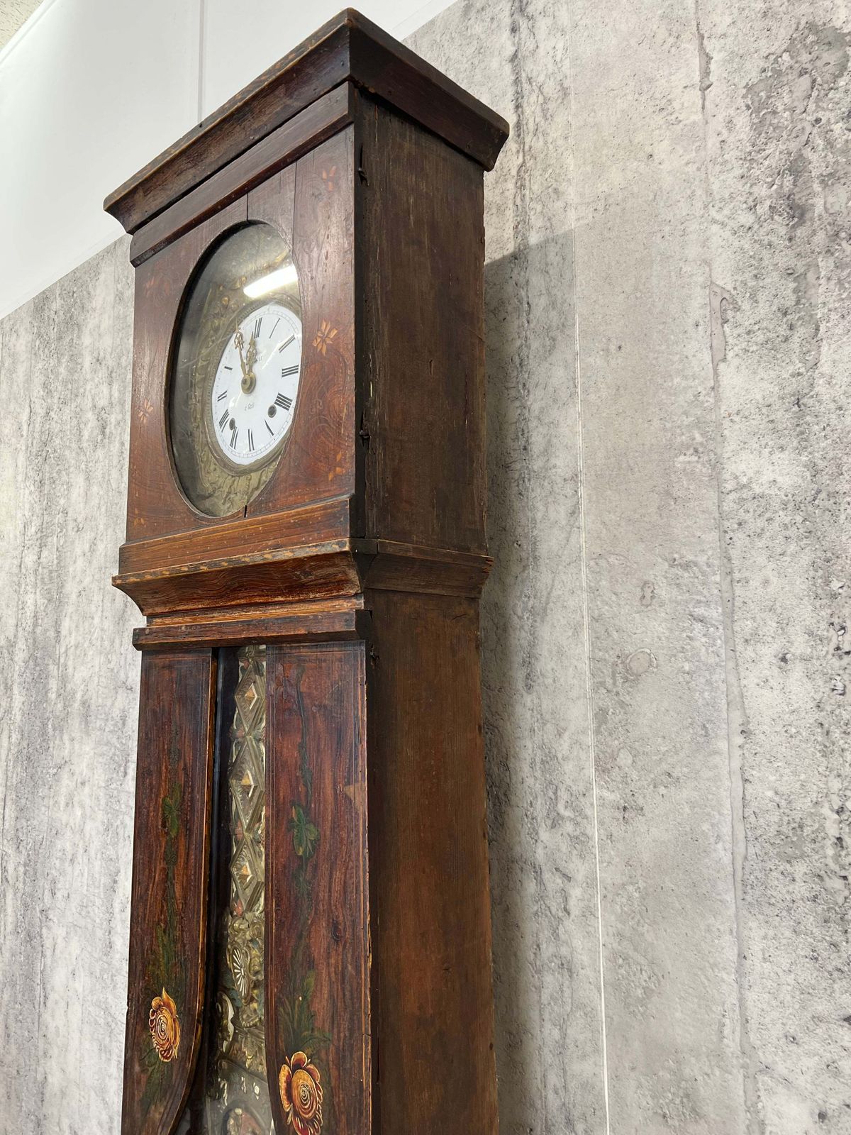 photo furniture Haute Savoie Hand Decorated Grandfather Clock