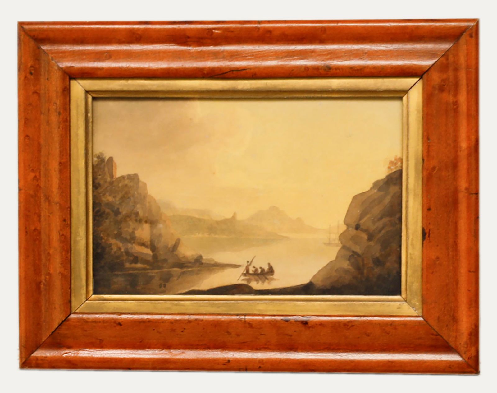 Early 19th Century Watercolour Dawn On The Lake