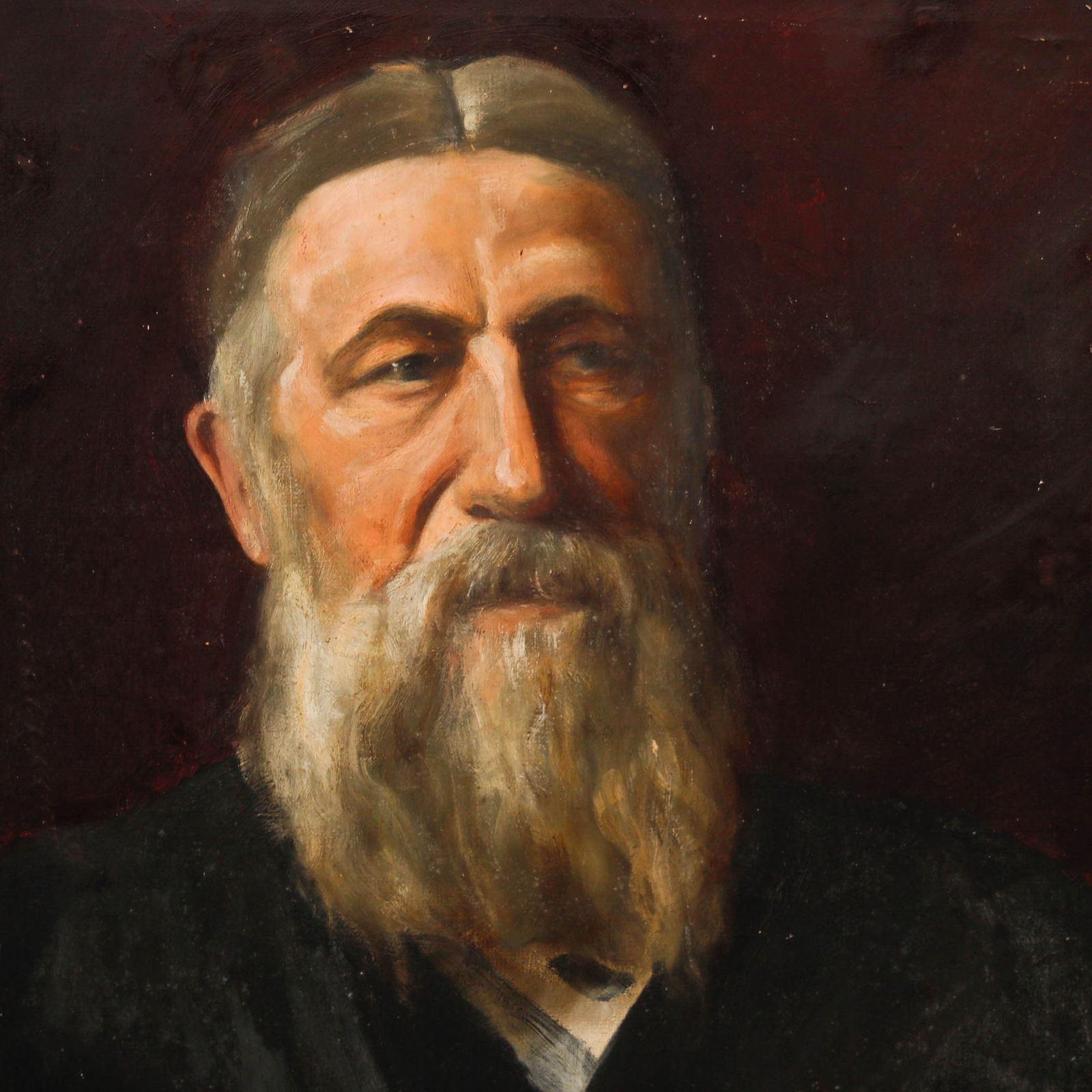 Early 20th Century Oil Portrait Of A Bearded Gentleman photo Art