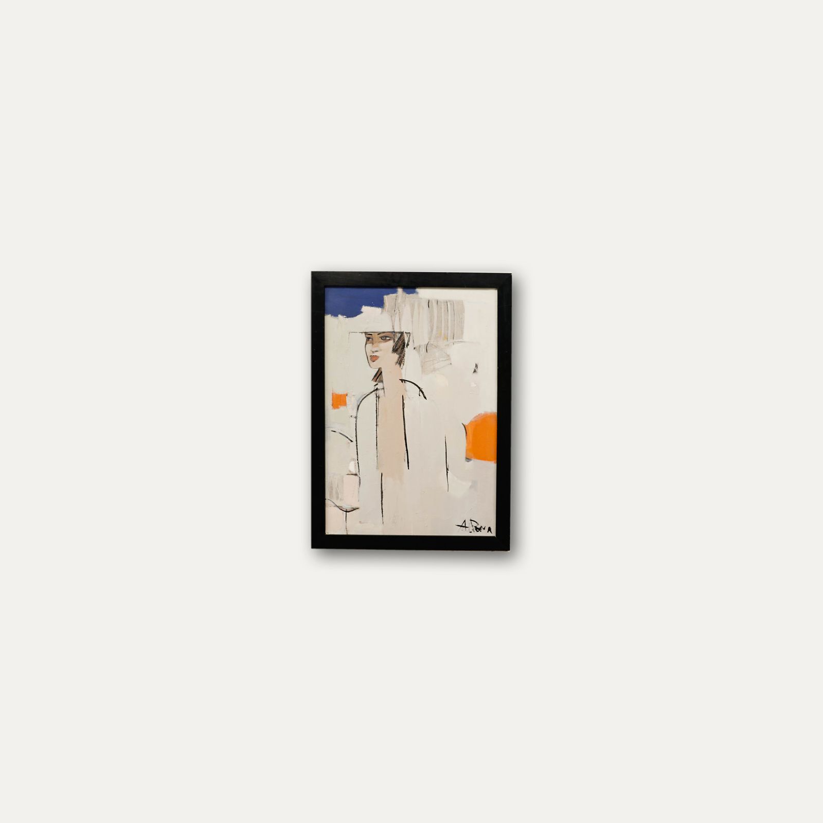 A. Pona  20th Century Oil, Woman In Abstract photo buy