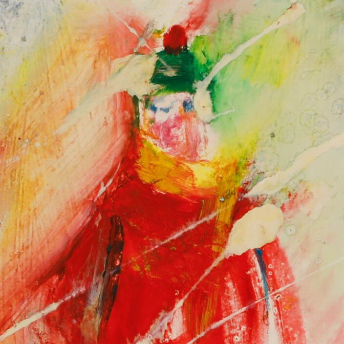 Sven Berlin (1911 1999) Oil, The Green Bobble Hat photo Art