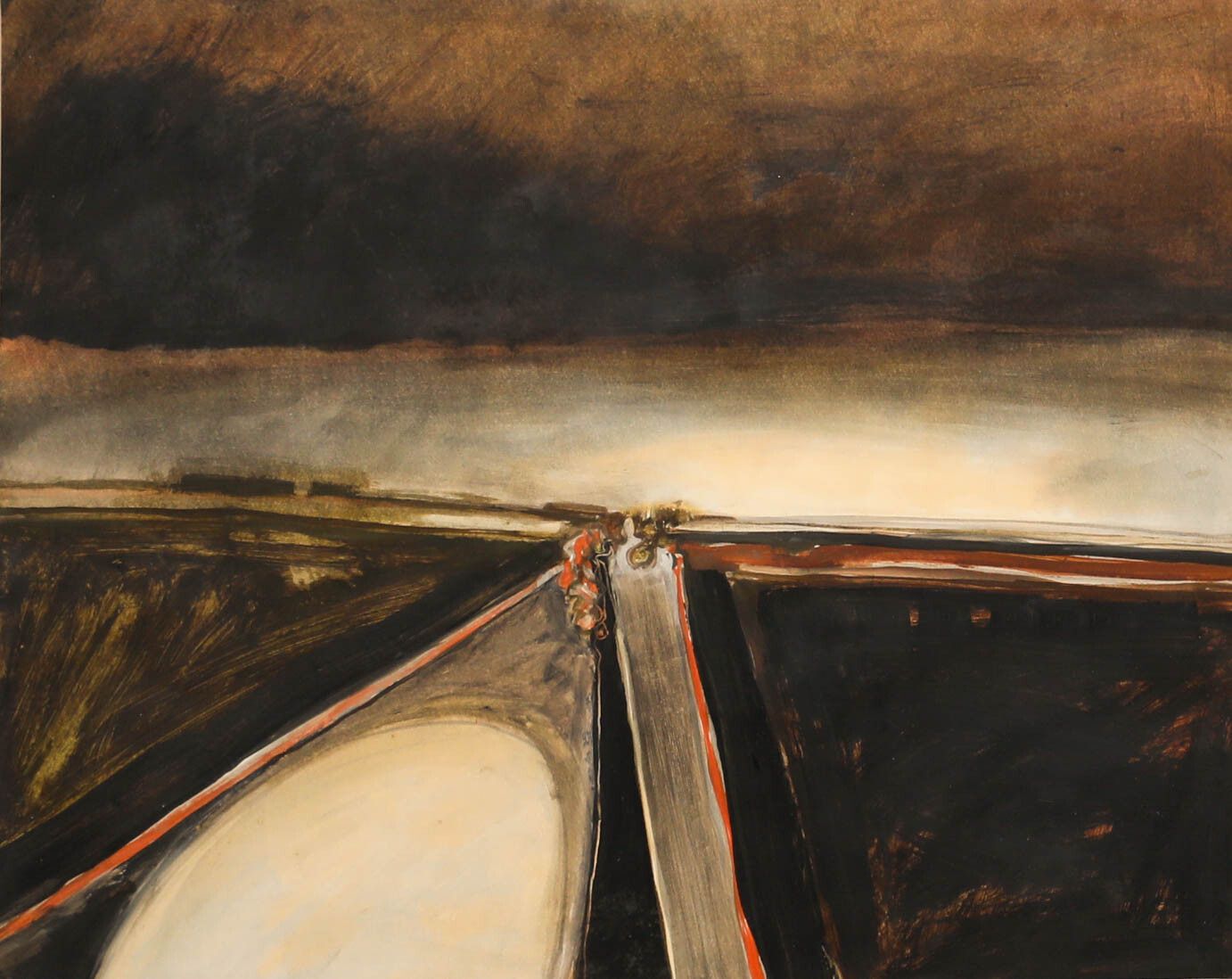 Attrib. Janet Monks (B.1939) Framed 20th Century Mixed Media, The Runway photo furniture